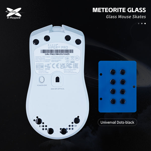 Meteorite glass mouse skate black