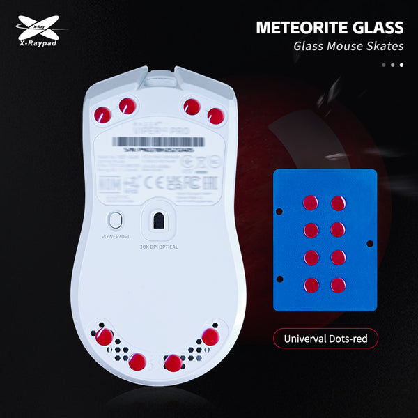 X raypad meteorite glass mouse skates universal dots