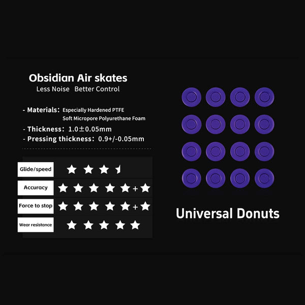 X raypad obsidian air mouse skates universal donuts