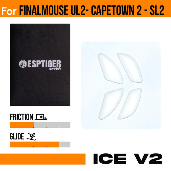 Esptiger ice v2 mouse skates   for finalmouse