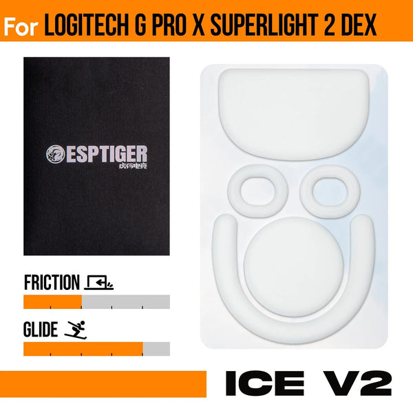 Esptiger ice v2 mouse skates   for logitech