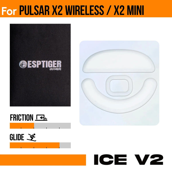 Esptiger ice v2 mouse skates   for pulsar