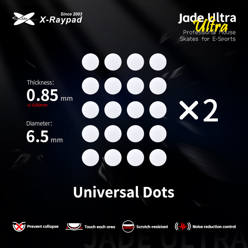 X-Raypad Jade Ultra Mouse Skates - Universal Dots