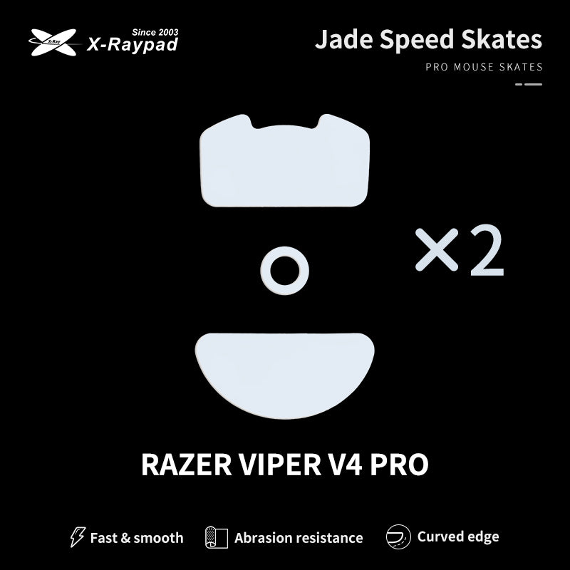 X-Raypad Jade Mouse Skates - For Razer Viper V4 Pro