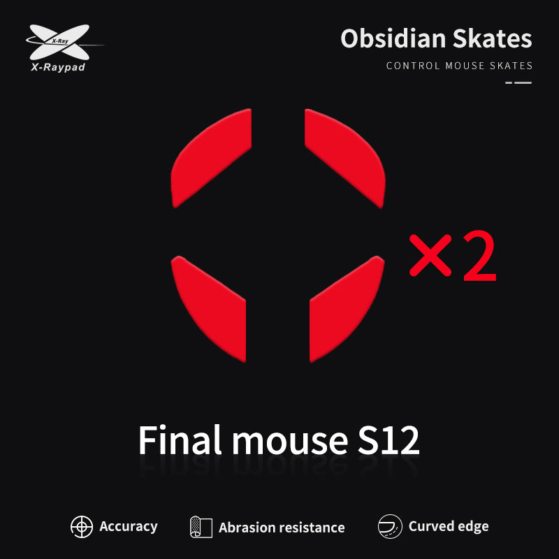 X-Raypad Obsidian Mouse Skates - For Finalmouse S12/UL2/ULX