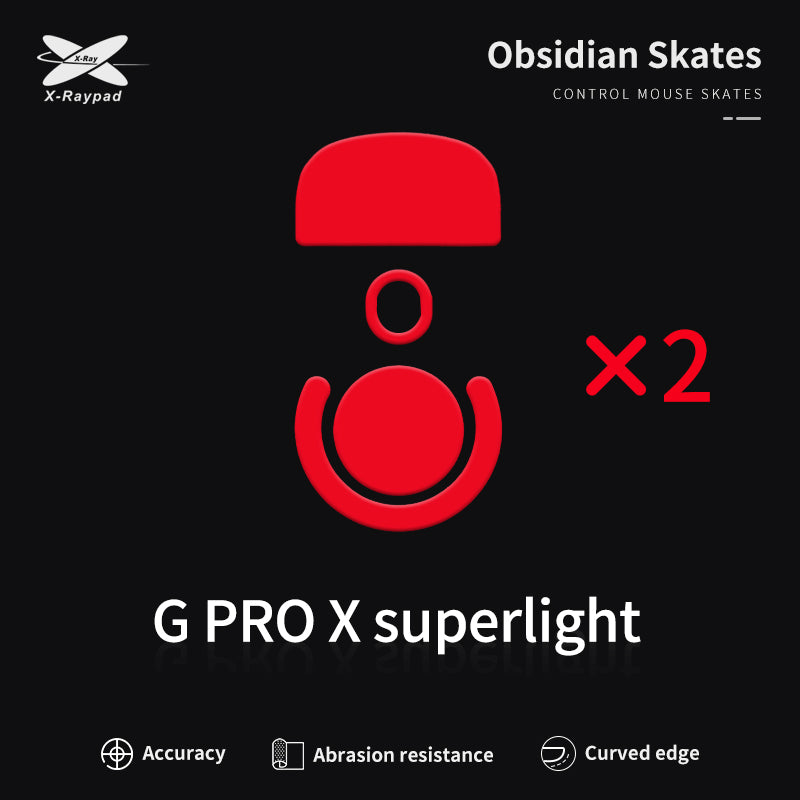 X-Raypad Obsidian Mouse Skates - For Logitech G Pro X Superlight