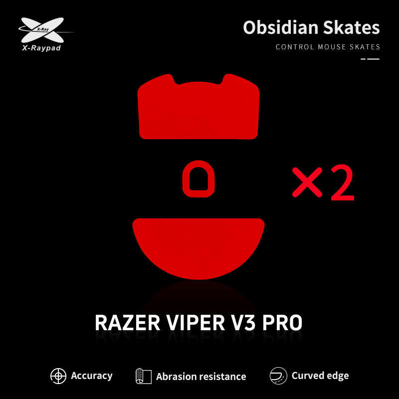 X-Raypad Obsidian Mouse Skates - For Razer Viper V3 Pro